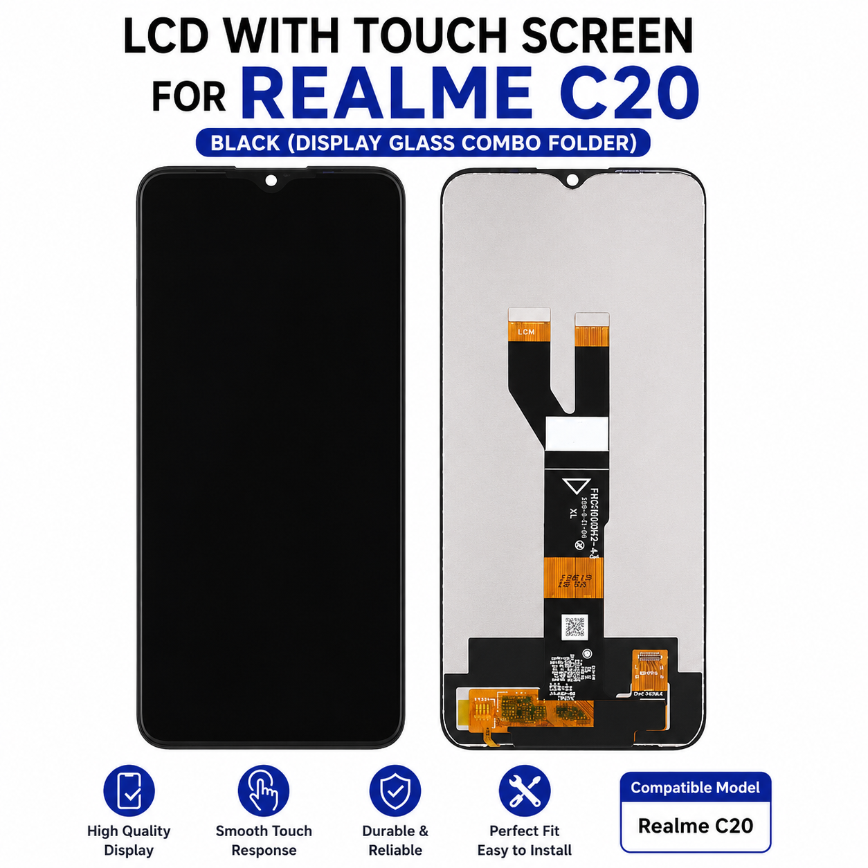 Realme C20 LCD Display with Touch Screen