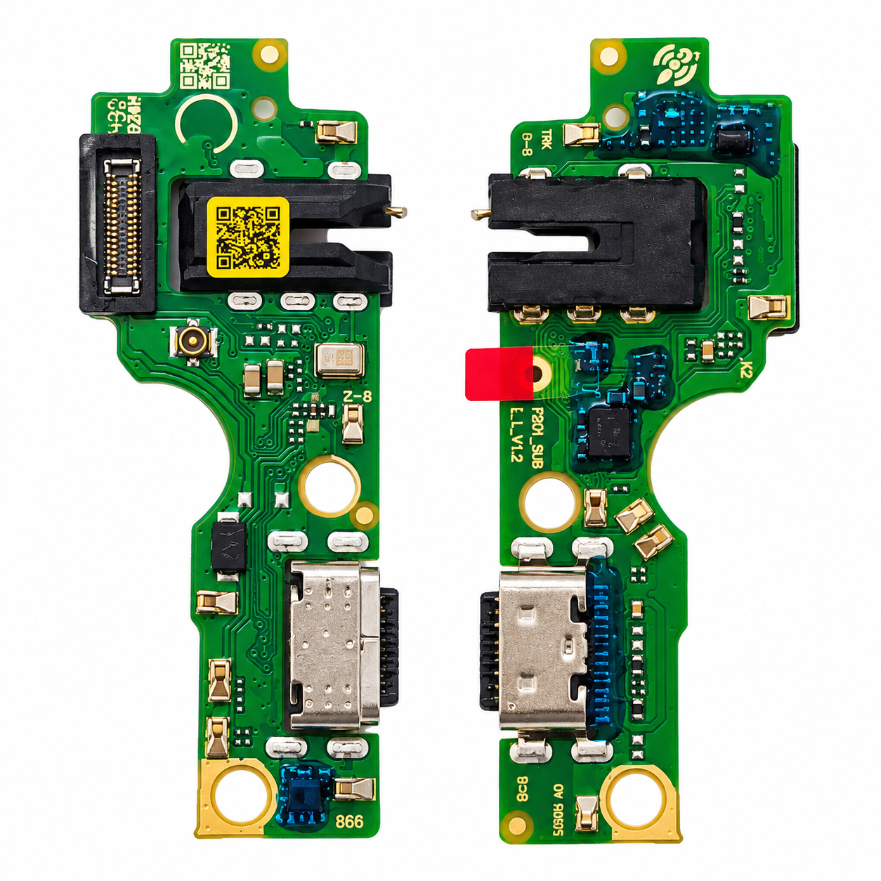 Tecno Spark Go 1 green charging CC board with USB Type-C connector